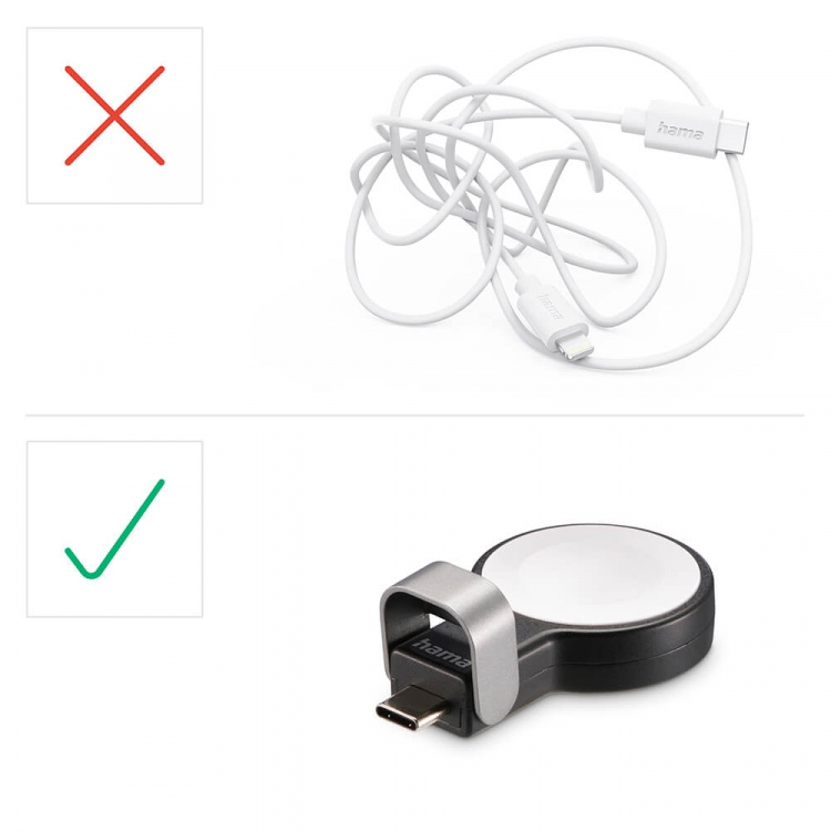 Hama Laddare Trådlös för Apple Watch USB-C Svart Hama Laddare Trådlös för Apple Watch USB-C Svart