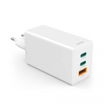 Hama Laddare 2x USB-C 1x USB-A GaN 100W Vit