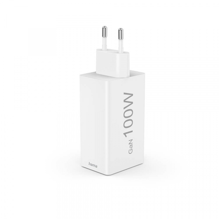 Hama Laddare 2x USB-C 1x USB-A GaN 100W Vit
