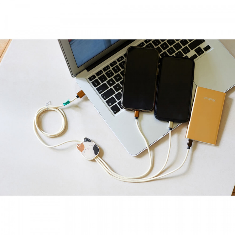 Squishmallows Laddningskabel 1,2m Cam 3in1 USB-C/Micro/Lightning Squishmallows Laddningskabel 1,2m Cam 3in1 USB-C/Micro/Lightning