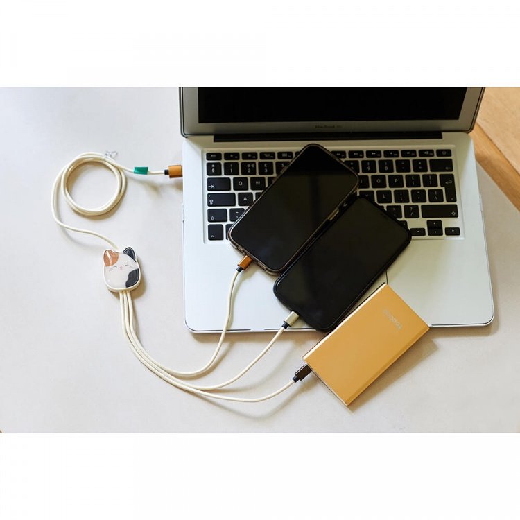 Squishmallows Laddningskabel 1,2m Cam 3in1 USB-C/Micro/Lightning Squishmallows Laddningskabel 1,2m Cam 3in1 USB-C/Micro/Lightning