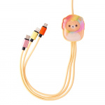 Squishmallows Laddningskabel 1,2m Leonard 3in1 USB-C/Micro/Lightning Squishmallows Laddningskabel 1,2m Leonard 3in1 USB-C/Micro/Lightning