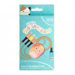 Squishmallows Laddningskabel 1,2m Leonard 3in1 USB-C/Micro/Lightning Squishmallows Laddningskabel 1,2m Leonard 3in1 USB-C/Micro/Lightning