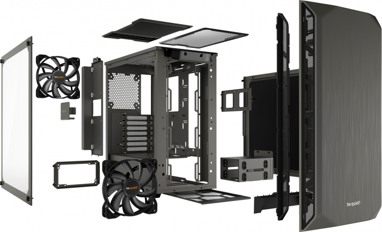 Be Quiet! Pure Base 500 ATX-chassi med fönster, grå