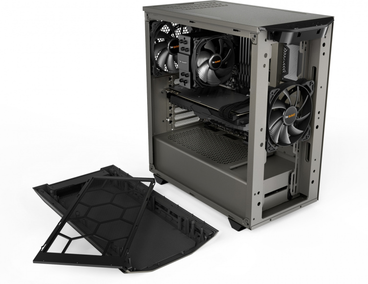 Be Quiet! Pure Base 500 ATX-chassi med fönster, grå