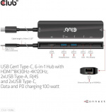 Club 3D Typ-C 6-i-1-hubb Club 3D Typ-C 6-i-1-hubb