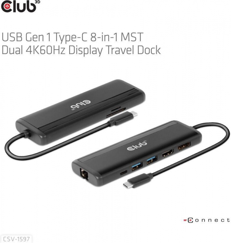 Club 3D Typ-C 8-i-1-hubb Club 3D Typ-C 8-i-1-hubb