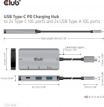 Club 3D USB typ C PD laddningshubb - hubb Club 3D USB typ C PD laddningshubb - hubb