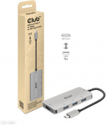 Club 3D USB Type-C till 10 Gbps 4x USB Type-A-hubb