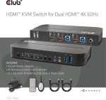Club 3D HDMI KVM-switch för dubbla HDMI-switchar