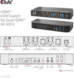 Club 3D HDMI KVM-switch för dubbla HDMI-switchar