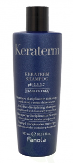 Fanola Keraterm Hair Ritual Anti-Frizz Shampoo 300 ml SLS/SLES Free Straightened And Chemically Treated Hair