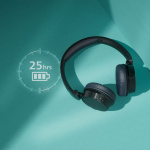Philips Trådlösa on-ear-hörlurar TAH3209BK, 25h speltid, lätta och bekväma. Svarta