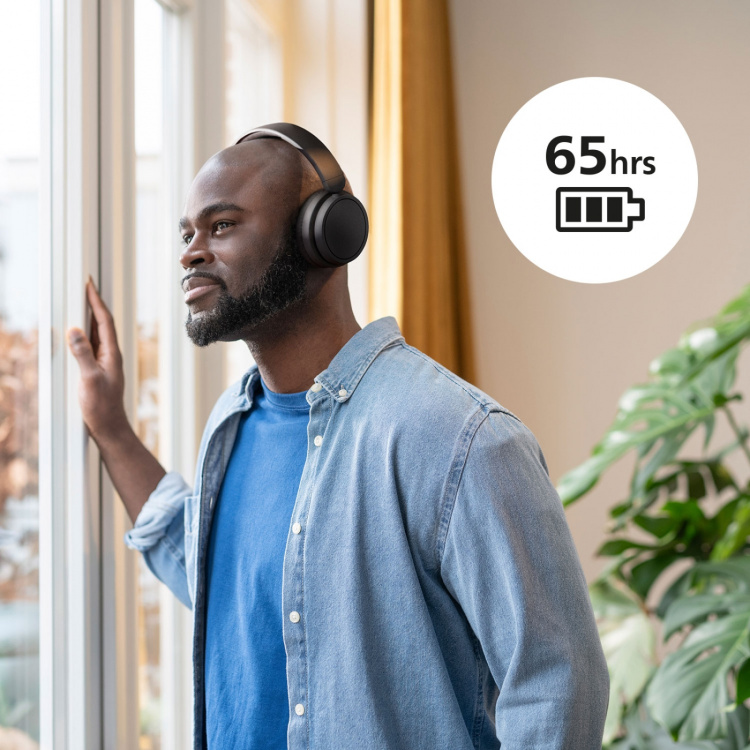 Philips TAH5209BK Trådlösa over-ear-hörlurar, Överlägsen komfort, bra ljud och upp till 65h speltid. Svarta