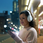 Philips TAH8506WT Trådlösa hörlurar, Brusreducering Pro, Elegant stil. Upp till 60 timmars speltid. Vita