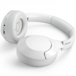Philips TAH8506WT Trådlösa hörlurar, Brusreducering Pro, Elegant stil. Upp till 60 timmars speltid. Vita