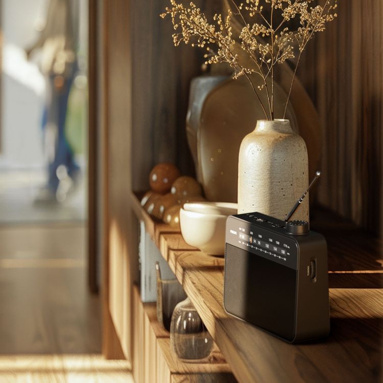 Philips Bärbar analog FM/MW-radio TAR2509. Nät- eller batteridriven Philips Bärbar analog FM/MW-radio TAR2509. Nät- eller batteridriven