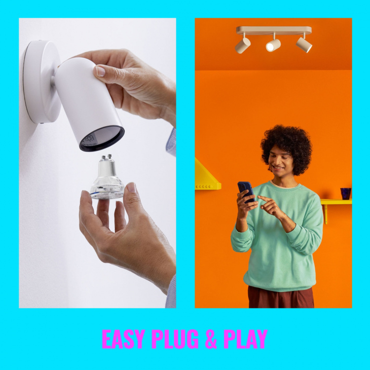 WiZ WiFi Smart LED GU10 50W 345lm Varm-kallvit 2-pack WiZ WiFi Smart LED GU10 50W 345lm Varm-kallvit 2-pack