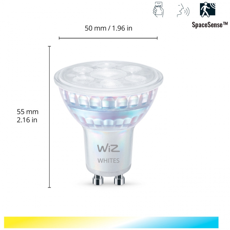 WiZ WiFi Smart LED GU10 50W 345lm Varm-kallvit 2-pack WiZ WiFi Smart LED GU10 50W 345lm Varm-kallvit 2-pack