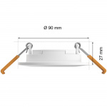 Philips Hue Slim Downlight S 90mm White and Color Ambiance Vit 1-pack Philips Hue Slim Downlight S 90mm White and Color Ambiance Vit 1-pack