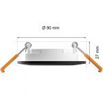 Philips Hue Slim Downlight S 90mm White and Color Ambiance Svart 1-pack