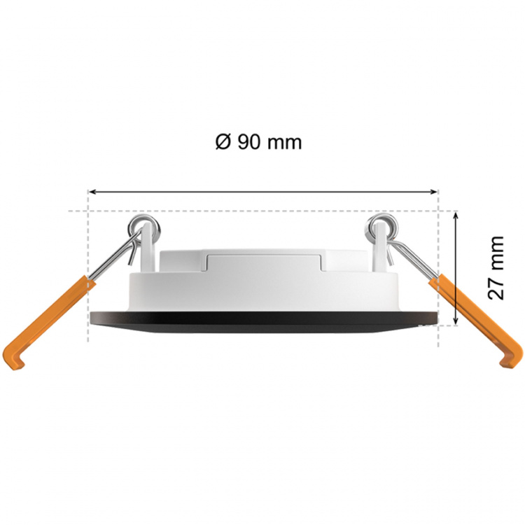 Philips Hue Slim Downlight S 90mm White and Color Ambiance Svart 1-pack
