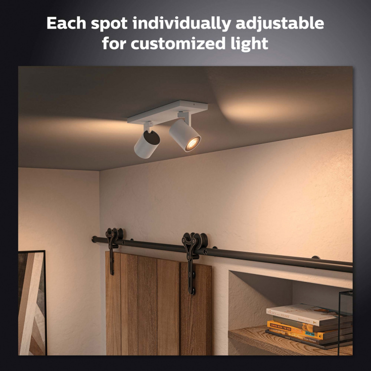 Philips Hue Runner White Ambiance 2 spot 800 lm Vit Philips Hue Runner White Ambiance 2 spot 800 lm Vit