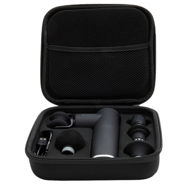 Champion Massagepistol Compact Power 3300RPM 1800mAh MG400 Svart/Silver Champion Massagepistol Compact Power 3300RPM 1800mAh MG400 Svart/Silver