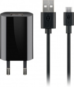 Goobay Micro-USB 5 W laddare + kabel, 1 m, svart Goobay Micro-USB 5 W laddare + kabel, 1 m, svart