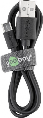 Goobay Micro-USB 5 W laddare + kabel, 1 m, svart Goobay Micro-USB 5 W laddare + kabel, 1 m, svart