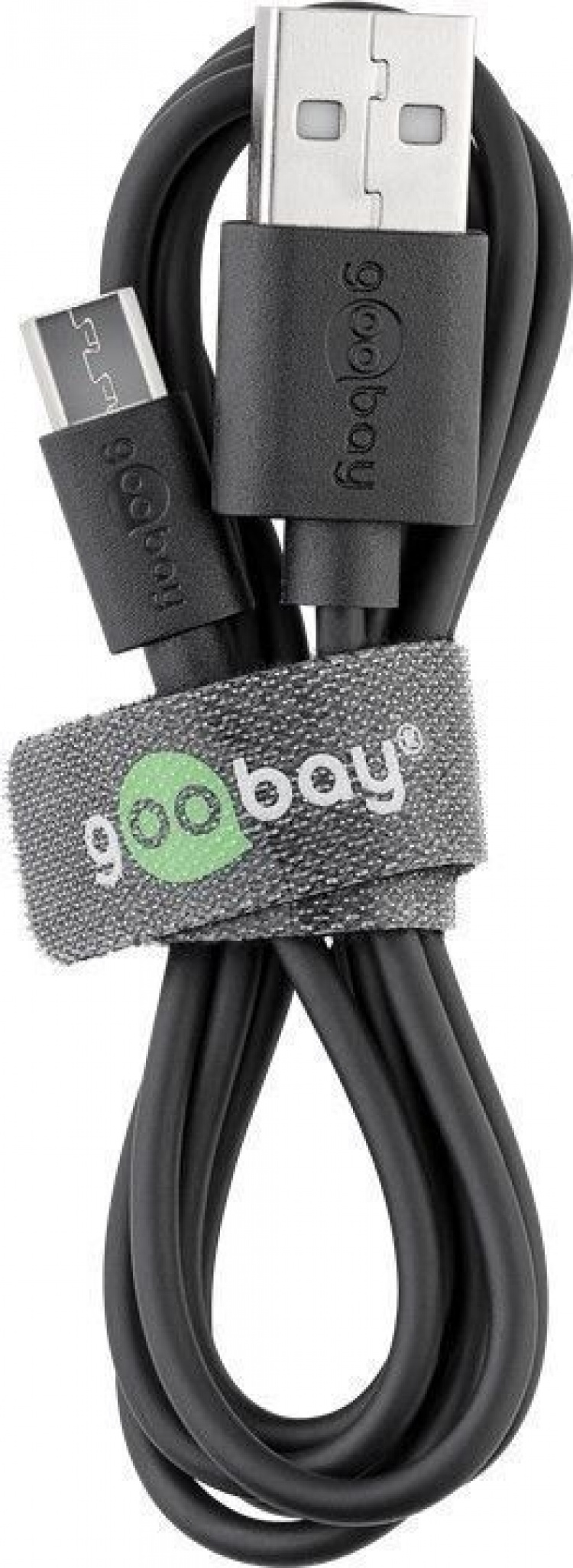 Goobay Micro-USB 5 W laddare + kabel, 1 m, svart Goobay Micro-USB 5 W laddare + kabel, 1 m, svart