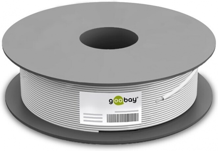 Goobay Cat6 S/FTP installationskabelvinda, enstaka tråd, 100 m, grå Goobay Cat6 S/FTP installationskabelvinda, enstaka tråd, 100 m, grå