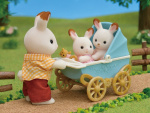 Sylvanian Families Set med chokladkanintvillingar (Barnvagnar)