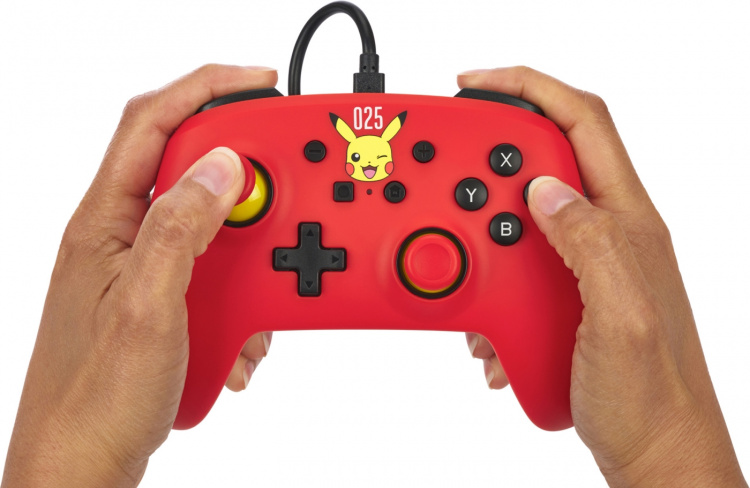PowerA Trådbunden handkontroll, Pikachu som skrattar, Switch