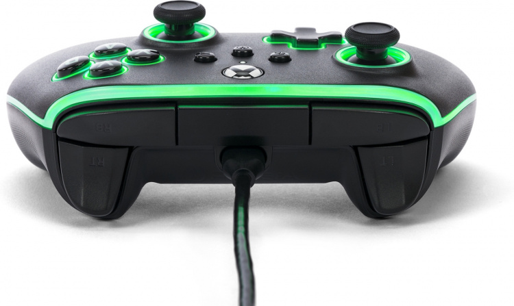 PowerA Lumectra Advantage trådbunden handkontroll, svart + RGB LED-band, Xbox / PC PowerA Lumectra Advantage trådbunden handkontroll, svart + RGB LED-band, Xbox / PC