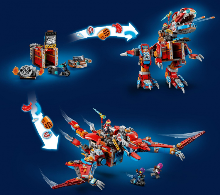LEGO DREAMZzz 71484 - Coopers robotdinosaurie C-rex