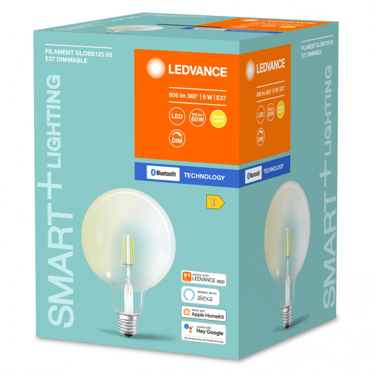 LEDVANCE SMART+ globe 60W/827 cl fil E27 dimmable Bluetooth