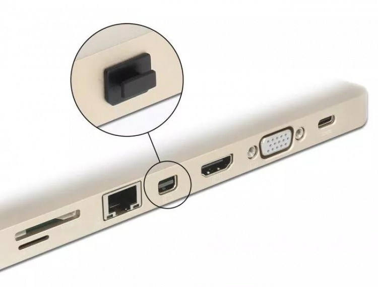 DeLOCK Dust Cover for mini DisplayPort female grip 10 pieces black