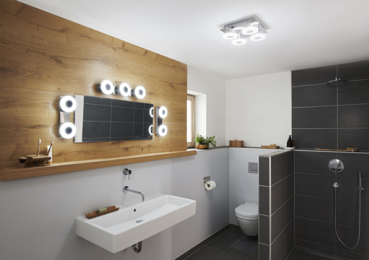 LEDVANCE SMART+ Vägg Orbis Wave 8W TW Krom IP44 WiFi - C