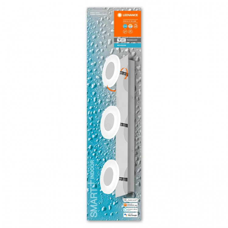 LEDVANCE SMART+ Vägg Orbis Wave 21W TW Krom IP44 WiFi - C