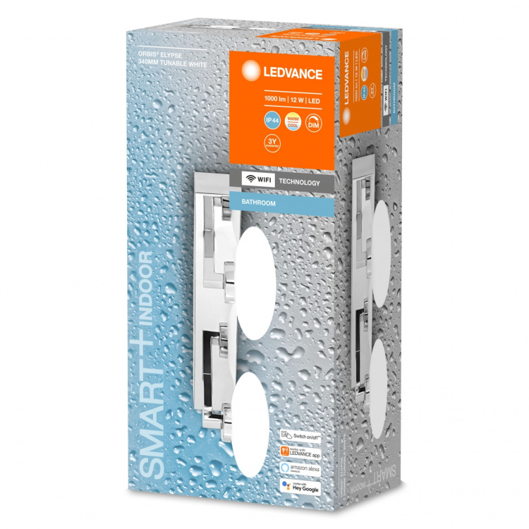 LEDVANCE SMART+ Vägg Orbis Elypse 12W TW Chr IP44 WiFi - C