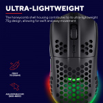 Trust GXT 929 Helox Trådlös lättvikts-gamingmus Svart