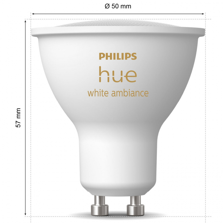 Philips Hue White Ambiance GU10 400lm 2-pack Philips Hue White Ambiance GU10 400lm 2-pack