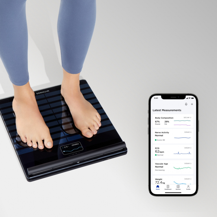 Withings Body Scan smarta vågar, svart