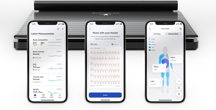 Withings Body Scan smarta vågar, svart