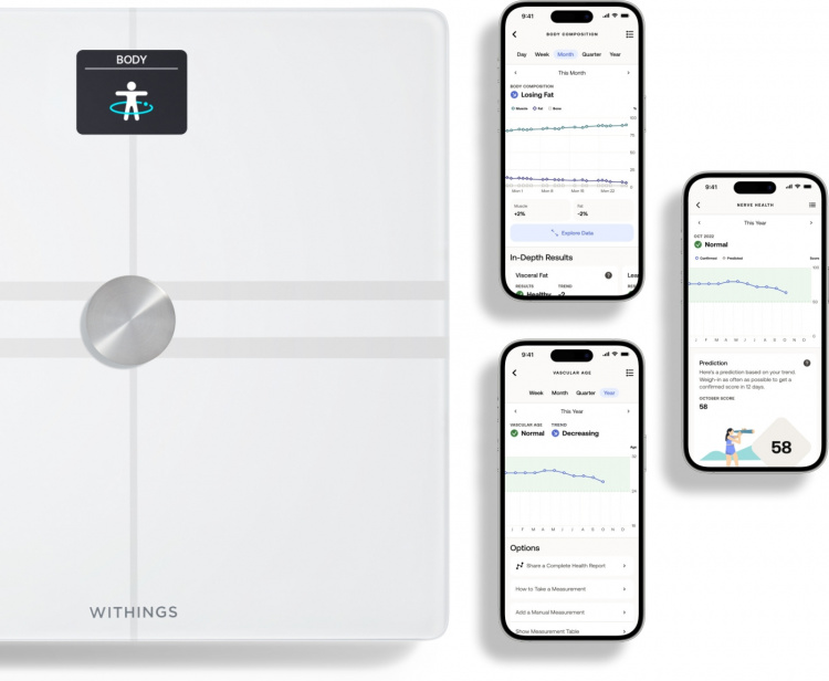 Withings Body Comp White våg för kroppssammansättning med wifi-anslutning Withings Body Comp White våg för kroppssammansättning med wifi-anslutning