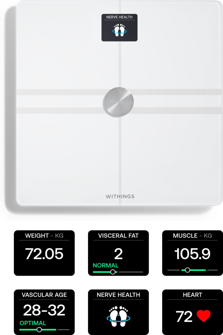 Withings Body Comp White våg för kroppssammansättning med wifi-anslutning Withings Body Comp White våg för kroppssammansättning med wifi-anslutning
