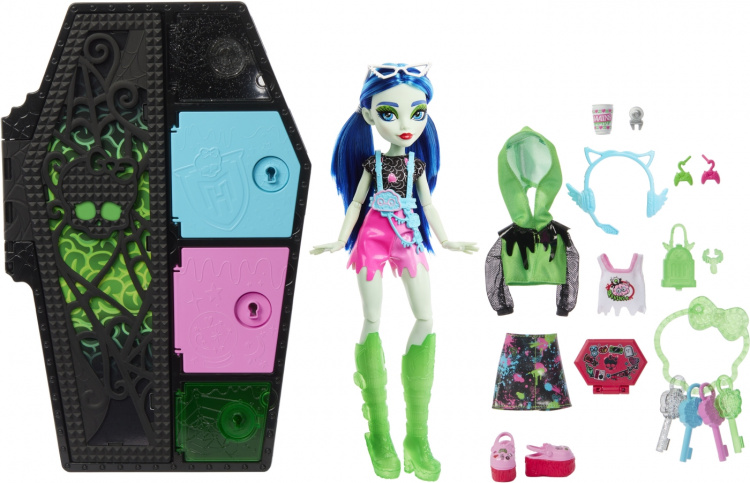 Monster High Skulltimate Secrets: Neon Frights Ghoulia - modedocka Monster High Skulltimate Secrets: Neon Frights Ghoulia - modedocka