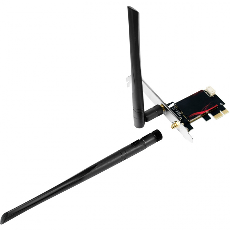LogiLink Wi-Fi 6E AX5400 PCIe-kort med Bluetooth 5.2 LogiLink Wi-Fi 6E AX5400 PCIe-kort med Bluetooth 5.2