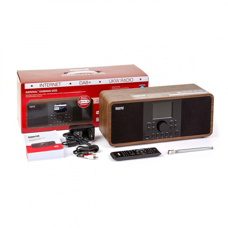 imperial DABMAN i205 Hybrid Stereo Radio DAB+ / FM / Internet / Bluetooth Trälook
